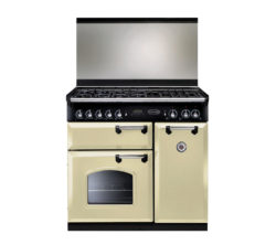 RANGEMASTER Classic 90 Dual Fuel Range Cooker - Cream & Chrome